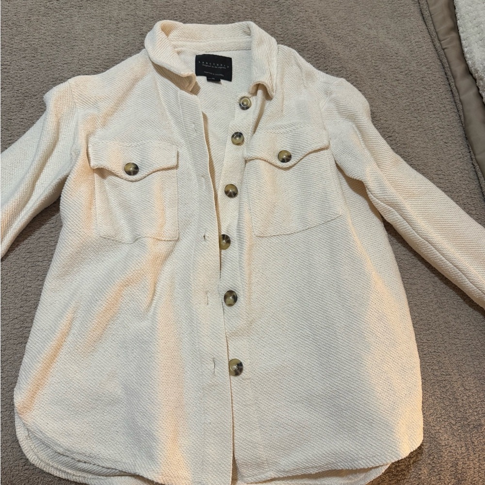 Sanctuary Cream Utility Jacket Relaxed Fit